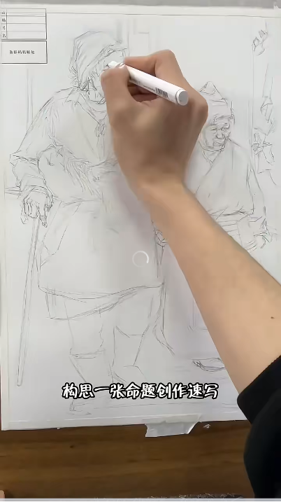 如何完成一张命题创作速写